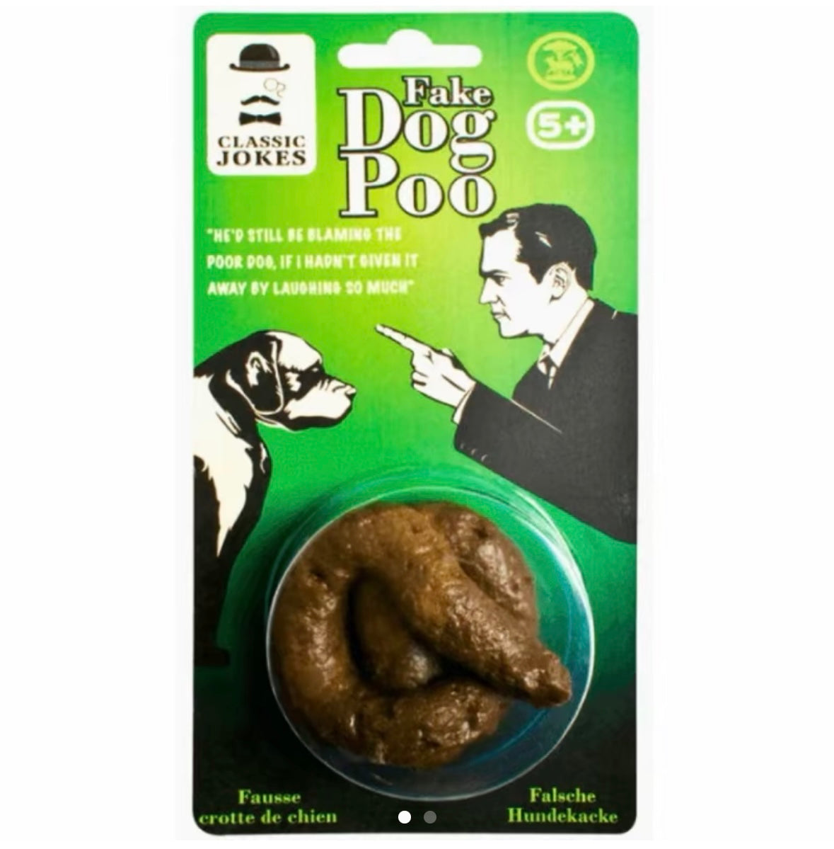 Fake dog poo prank