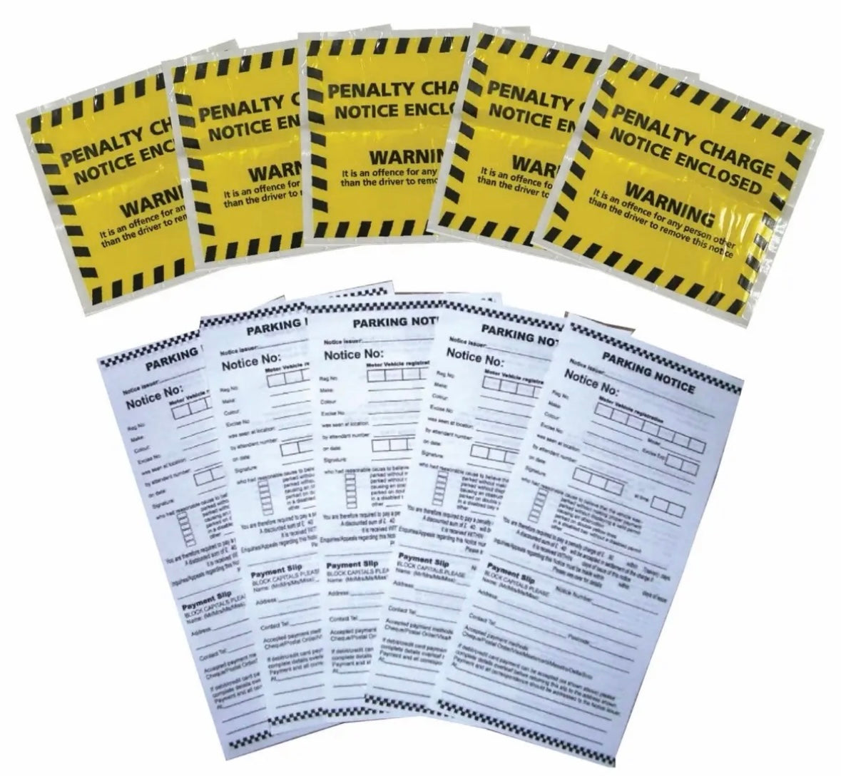 Prank parking tickets pack of 5