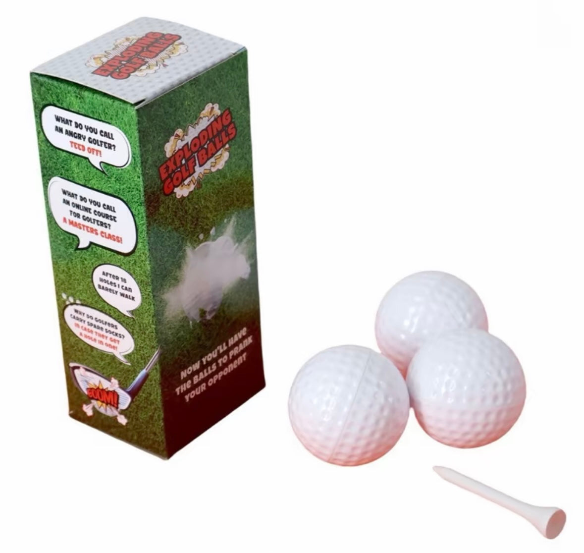 Exploding golf balls