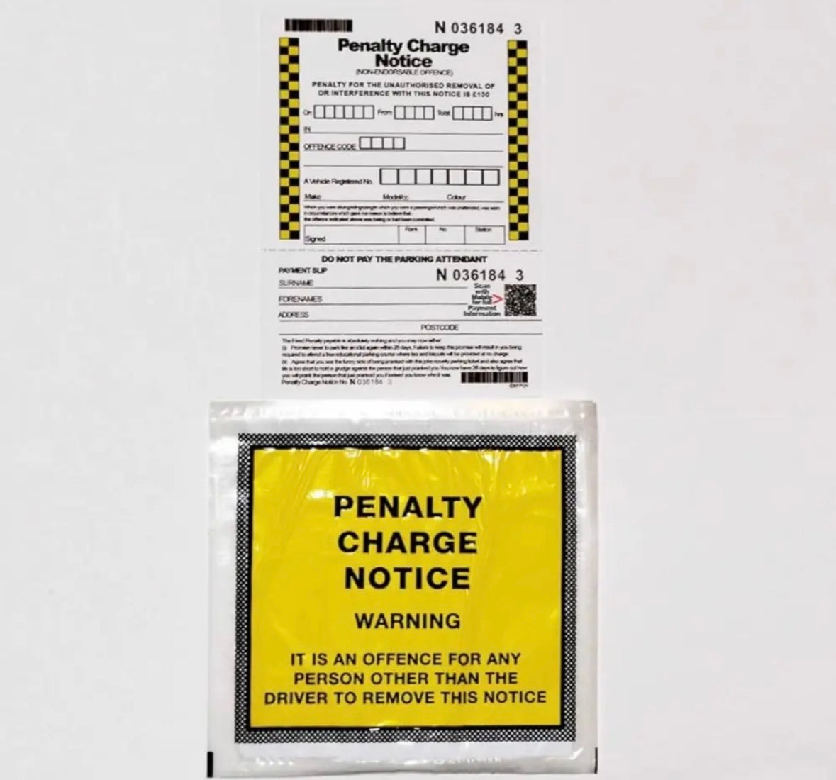 Prank parking tickets pack of 5